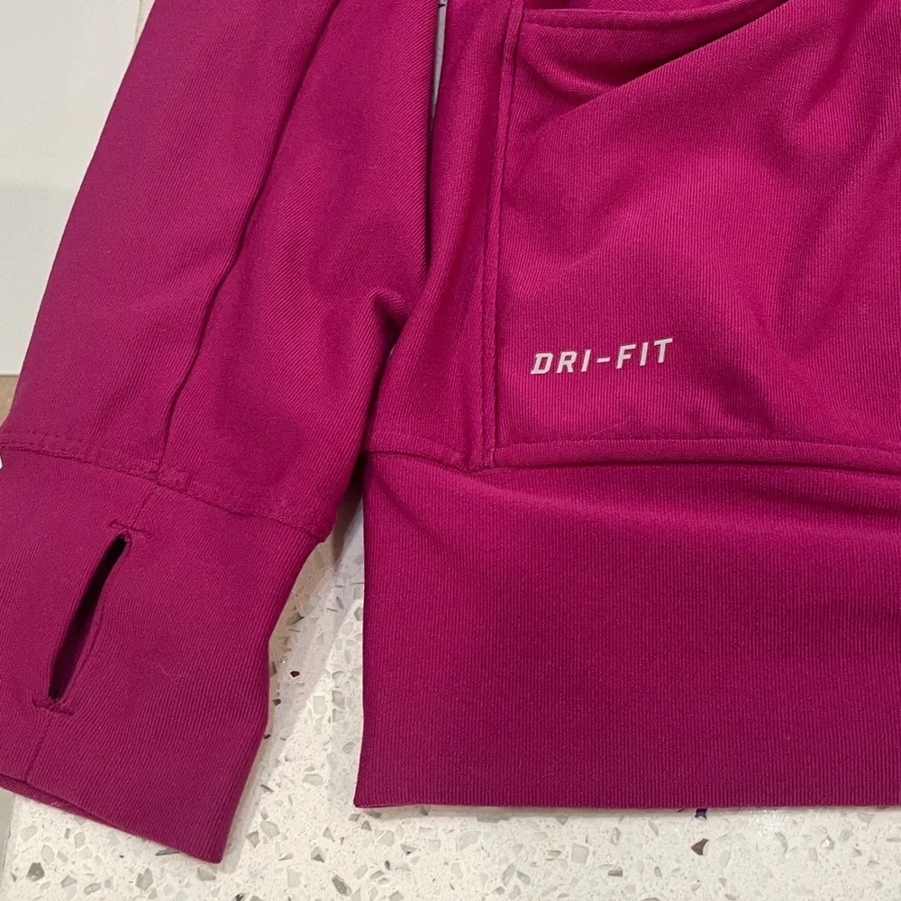 Nike Women's Magenta Full-Zip Dri-fit Jacket size large - Picture 3 of 6